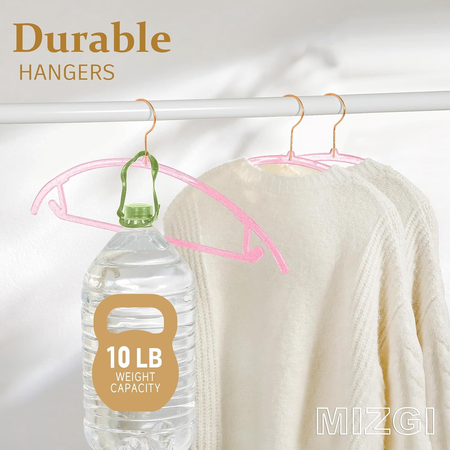 Premium Clear Hangers (Pack of 50) Heavyduty-Acrylic No Shoulder Bump Suit Hangers - Space Saving Clothes Hangers,Rounded Hanger for Coat,Sweater,Jackets,Pants