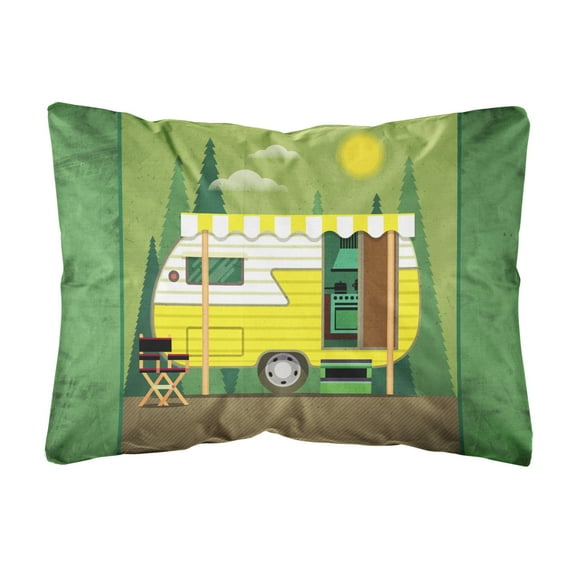 Carolines Treasures BB5478PW1216 Greatest Adventure Retro Camper Canvas Fabric Decorative Pillow