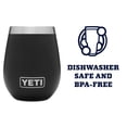 thumbnail image 4 of Tumbler YETI Wine Rambler de 295 ml de acero inoxidable negro, 4 of 5