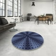 thumbnail image 4 of Ahgly Company Machine Washable Indoor Rectangle Transitional Night Blue Area Rugs, 5' x 7', 4 of 7