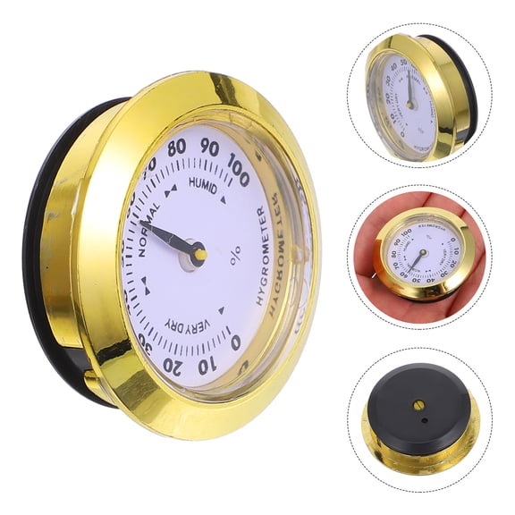 Raindrops Small Indoor Outdoor Hygrometer Portable Plastic Humidity Gauge with Clear Round Display