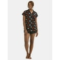 thumbnail image 2 of Netflix Stranger Things Women's Printed Notched Top and Shorts Pajama Set, 2-Piece, Sizes XS-3X, 2 of 5