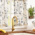 thumbnail image 2 of Cortinas de cocina Jinchan con estampado floral de lino, 36 cm, 2 paneles, 2 of 9
