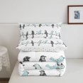 thumbnail image 5 of jejeloiu Cute Bird Queen Comforter Set For Men Women,Nature Print Comforter Sets Queen,Grey Blue White,Polkadot Reversible,3-Piece,1 Comforter and 2 Pillowcases, 5 of 7