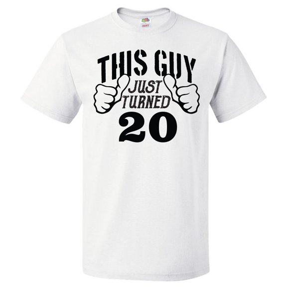 20th Birthday Gift For 20 Year Old This Guy Turned 20 T Shirt Gift