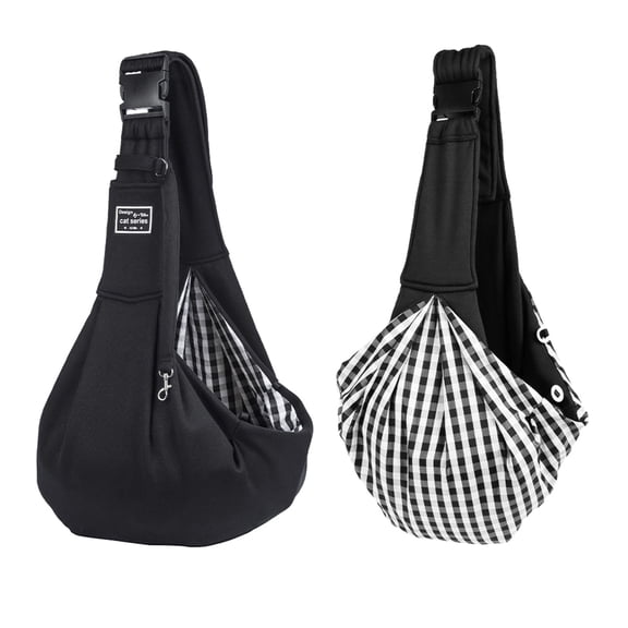 Pet Carrier for Small Dogs and Cats Pet Sling Carrier Adjustable Strap, Comfortable Sling Design for Dog Travel Bag and Puppy Carrier Black