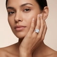 thumbnail image 5 of Rosec Jewels Lab Grown Diamond Princess Cut Engagement Ring with Hidden Halo (5 Carat, E-VS1 Grade) - IGI Certified Diamond Ring, 925 Sterling Silver, US 4.00, 5 of 8