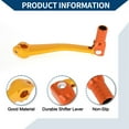 thumbnail image 3 of Folding Motorcycle Gear Shifter Lever for Bosuer 125 Aluminum Alloy Pedal Shift Lever Arm Gold Tone Lever Orange Head, 3 of 6