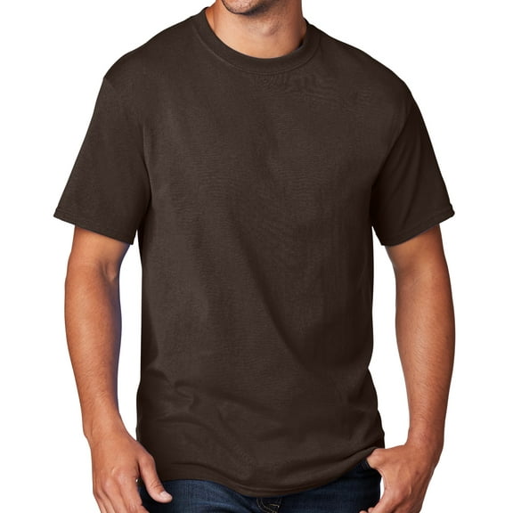 Men's Regular Guy Classic T-shirt, Large Dark Chocolate Brown