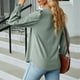 thumbnail image 3 of Blusa de mujer con cuello cuadrado y mangas abullonadas - Top informal con pliegues en la parte delantera - Rayón/poliéster/spandex - S-XXL - Trabajo/cita/salida nocturna, 3 of 5
