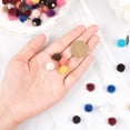 thumbnail image 3 of 130 piezas de pompones en 13 colores para pendientes, borlas, colgantes y joyería. Pompones metálicos de tela y piel sintética. Ideales para crear pendientes, colgantes y otros artículos de joyería., 3 of 9