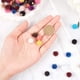 thumbnail image 3 of 130 piezas de pompones en 13 colores para pendientes, borlas, colgantes y joyería. Pompones metálicos de tela y piel sintética. Ideales para crear pendientes, colgantes y otros artículos de joyería., 3 of 9