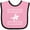 Pink and Black, variant on Inktastic Cowboy Silhouette Team Roping Rodeo Boys or Girls Baby Bib