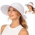 thumbnail image 2 of AirLoni Summer Hats For Women 2 In 1 Women’s Sun Visor Caps Zipper Off Ponytail Friendly Foldable Lightweight One Size 1 pc, 2 of 5