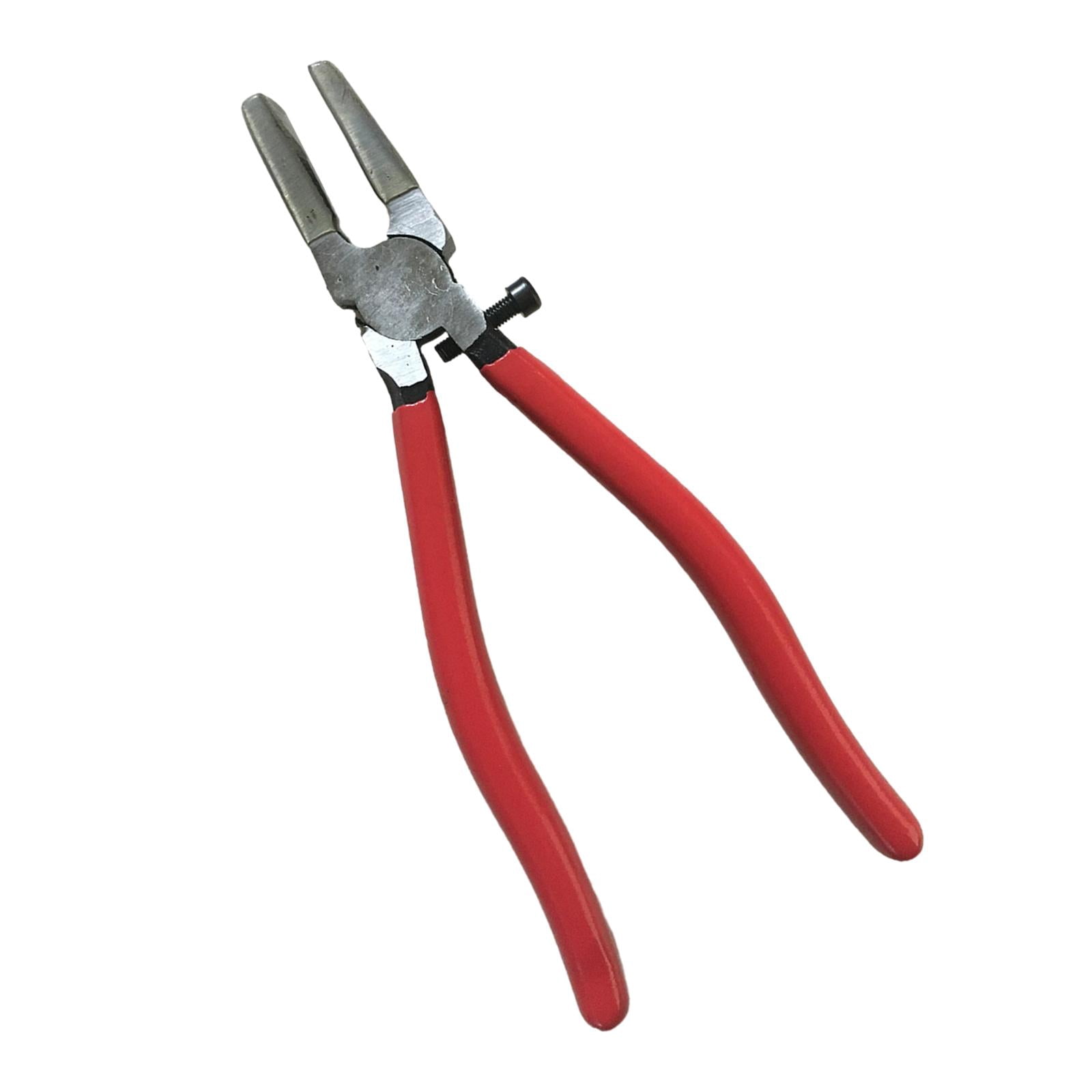 Key Fob Pliers, Glass Cutting Tool, Grozing Pliers, Metal Glass Running Pliers, Glass Breaking Pliers for Mosaics, Tiles, Stained Glass 8inch Flat Jaws