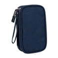 thumbnail image 2 of Luzkey Travel Cable Organizer Cable Storage Bag Lightweight Shockproof Tech Accessories Organizer Pouch for Data Cable Phone Charger Large Navy Blue, 2 of 8