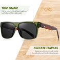 thumbnail image 4 of Gafas de sol Joopin Acetate Square Polarized para Hombre Verde, 4 of 6