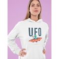 thumbnail image 2 of Flying Ufo Hoodie Women -Image by Shutterstock, Female Large, 2 of 4