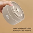 thumbnail image 4 of shiyou-420ml Food Warm Lunch Container, Stainless Steel Thermal Lunch Container Portable Thermal Cooking Pot Double Layer Box Round Shape Food Container for Office (Microwave Oven, 4 of 4