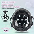 thumbnail image 3 of Sticker Adjustable Color Gradient Bike Kids Toddler Helmet and pads for Kids 3-5-8-14+Boys Girls Child Skateboard Helmet with Knee Pad Elbow Pads Guards,Riding Scooter R, 3 of 8