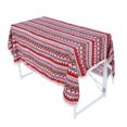 thumbnail image 4 of Mantel de algodón y lino Apalfuy para mesa de comedor cocina 140 x 140 cm rojo, 4 of 8