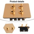 thumbnail image 6 of Toggle Light Rocker Switch 1/2 Way Retro brass Plate Lever 86 type Toggle switch 4 Gang, 6 of 9