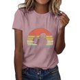thumbnail image 1 of TSADFHJI T-Shirts pour Femmes Long T-Shirt de Mode Décontracté Imprimé Manches Courtes Tunique d'Été TG, 1 of 4