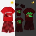 thumbnail image 1 of Pijama familiar a juego de Navidad, luminoso, brillante, con mi tubo, rojo, corto, 1 of 4
