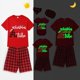 thumbnail image 1 of Pijama familiar a juego de Navidad, luminoso, brillante, con mi tubo, rojo, corto, 1 of 4