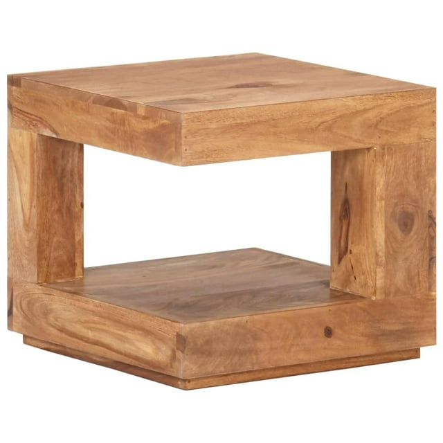 Mesa de Centro vidaXL de Madera Maciza de Acacia 45x45x40 cm