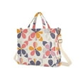 thumbnail image 7 of FORMRS Womens Corduroy Tote Bag Crossbody Shoulder Handbag with Pocket, Purple Retro Flower, 7 of 7