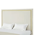 thumbnail image 6 of Inspired Home Upholstered Velvet Queen Bed with Gold Base Frame, Beige, 6 of 10
