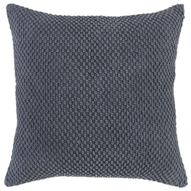 HomeRoots 403491 Coussin Moderne Texturé Nubby Gris Foncé