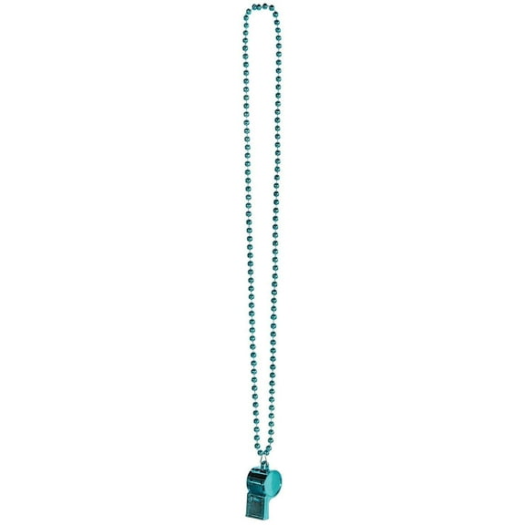 Amscan Party Supplies, Whistle on Chain Necklace, Party Costumes and Accessories, 36", Turquoise