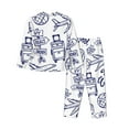 thumbnail image 2 of Uemuo World Travel2 Pattern Womens Pajama Sets,PJ Set for Women,Pajamas for Women Logo,Long Sleeve Pajama Set for Women,Soft Long Sleeve Top With Pants-XX-Large, 2 of 9