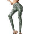 thumbnail image 2 of Tejiojio Fall Clearance Women's High Waist Running Serpentine Elasticity Pants Workout Leggings Yoga Pants, 2 of 7