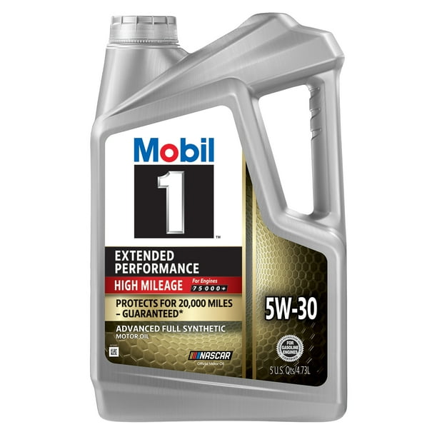 Mobil 1 Extended Performance High Mileage Full Synthetic Motor Oil 5w 30 5 Quart Walmart Com Walmart Com