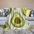 thumbnail image 2 of BCIIG   Avocado Sherpa Blanket for Kids Boys Girls Teens Toddler Cartoon Avocado  Throw Blanket Fruit Plush Blanket Green Yellow Fuzzy Blanket for Sofa Bed Couch,Twin   50x60in, 2 of 6