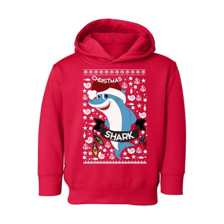 

Awkward Styles Ugly Christmas Hoodie for Boys Girls Toddler Blue Xmas Shark Sweatshirt