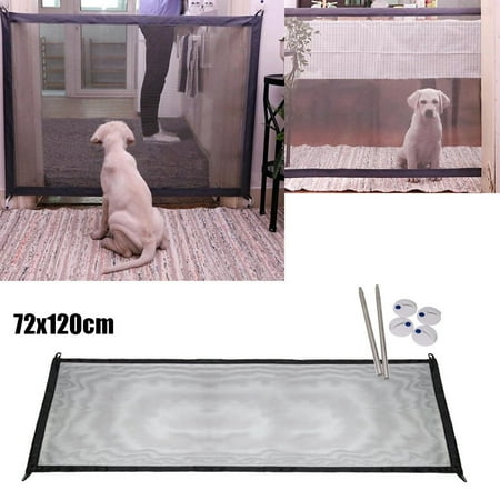 Dog Cat Gate - Magic Gate Portable Folding Safety Guard For Pets Dog Cat Isolated Gauze