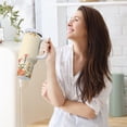 thumbnail image 6 of Flowers on Yellow Tumbler with Handle and Straw Insulated Travel Mug Reusable Stainless Steel Water Bottle 30 oz, 6 of 7