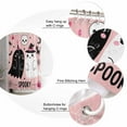 thumbnail image 6 of Halloween Cute Shower Curtain Set ，Waterproof Fabric Shower Curtains Pink Black Spooky Ghost Skeleton Bug Cowweb Shower Curtains for Bathroom,Bathroom Decor 72"x84", 6 of 6