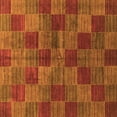 thumbnail image 1 of Ahgly Company Indoor Square Checkered Orange Modern Area Rugs, 4' Square, 1 of 4
