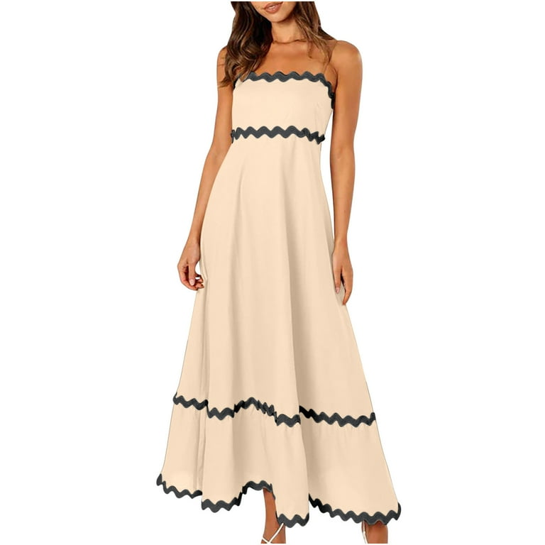 Cagogo Women Summer Sleeveless Spaghetti Strap Petite Dresses Casual Loose Striped Tiered Swing Aline Flowy Maxi Long Sun Dress Square Neck Elegant Cagogo Women Summer Sleeveless Spaghetti Strap Petite Dresses Casual Loose Striped Tiered Swing Aline Flowy Maxi Long Sun Dress Square Neck Elegant
