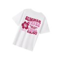 thumbnail image 3 of Camiseta de mujer Recuerdo Mujer Elegante Manga Corta Top Cuello Redondo Camiseta Básica SG, 3 of 7