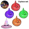 thumbnail image 1 of HZKAICUN Halloween Decorations Outdoor Hanging Lighted Glowing Witch Hat Decorations with Halloween Lights String Battery Operated Halloween Decor for Outdoor, 1 of 9