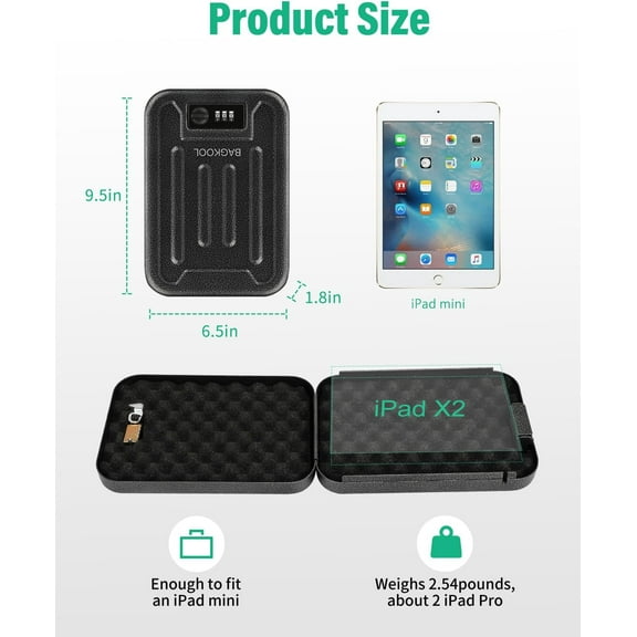 Fireproof Security Box with 3-Digit Combination Lock, Portable Safe for Guns, Money, Documents - 39IN Patented Security Cable Included - Ideal for Valuables and Firearms, Size 9.4x6.5x2 IN