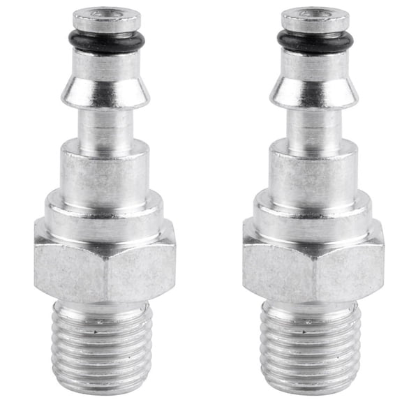 2X Quick Connection Pressure Washer- Hose Adapter ,M14 Recessed Quick Insert,2 x Hose Fitting,Silver