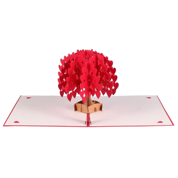 PAMINGONO 1Pc White 3D Valentine's Day Greeting Card with Thoughtful Sentiment