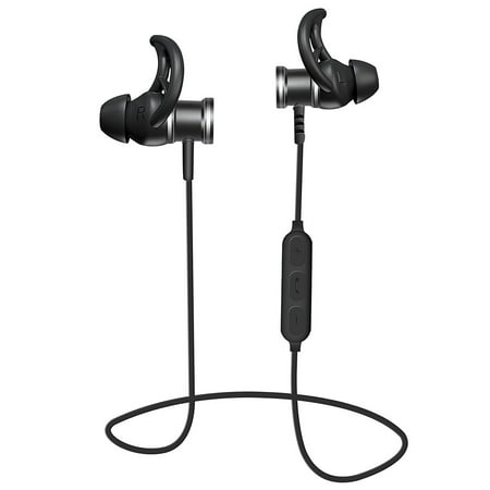 Magnetic Wireless Bluetooth Earbuds with MIC Microphone Super Bass Stereo Sports In-Ear Earphone (Best Planar Magnetic Headphones)